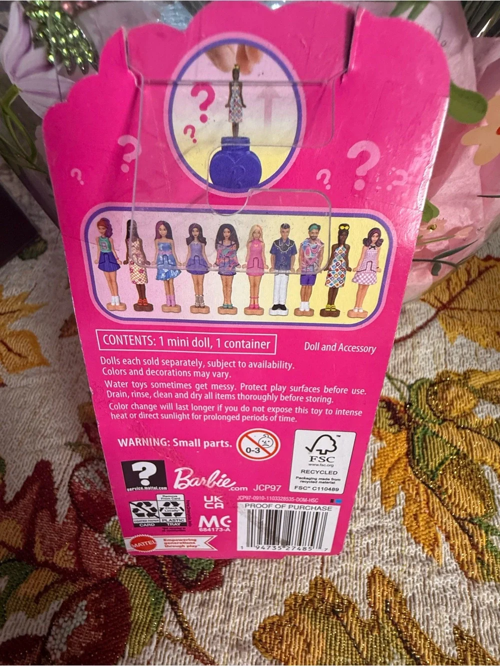 Barbie Mini Color-Change Nail Polish - Hot Pink & Black
